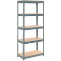 Global Industrial Extra Heavy Duty Shelving 36W x 12D x 84H With 5 Shelves, Wood Deck, Gry B2297367